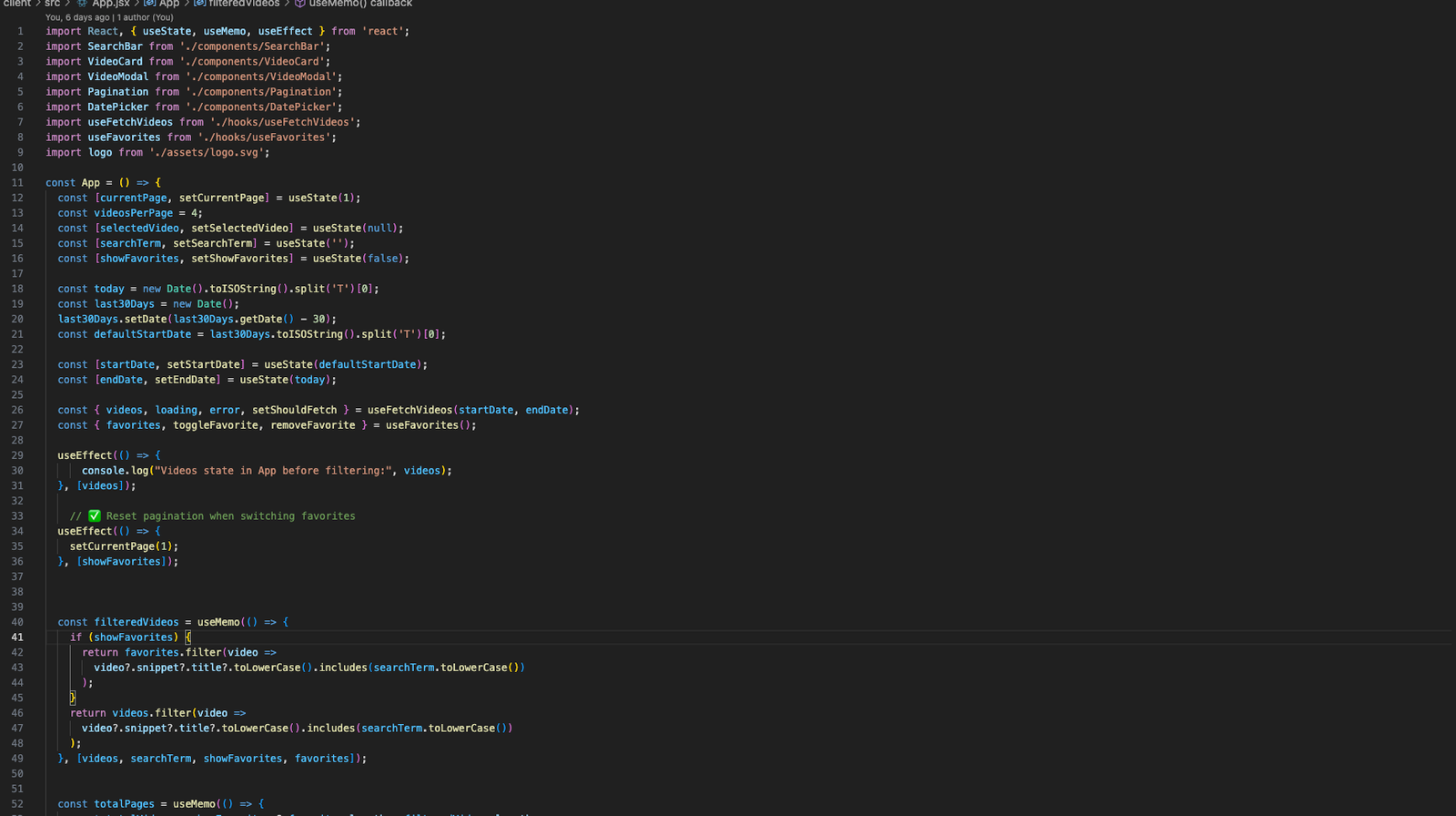 Search UI & Video Feed